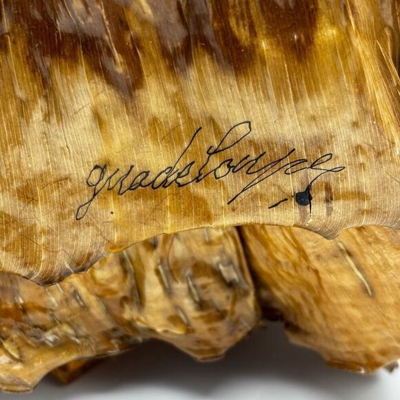 African folk Art Doll Made out of Banana Leaves Signed - Picture 2 of 11